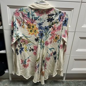 Anthropologie floral sweater